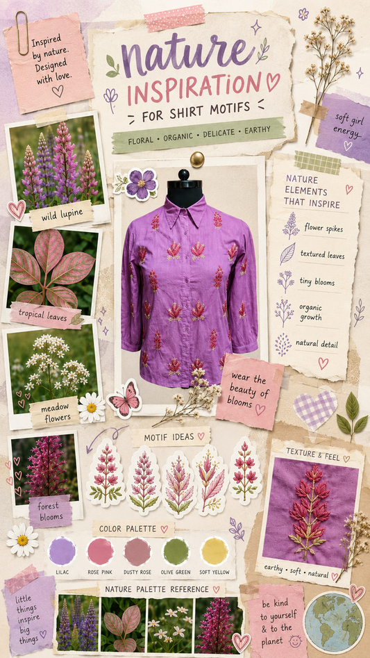 THK Cotton Chikankari Women's Shirt - Sustainable Overdyed & Hand Embroidered