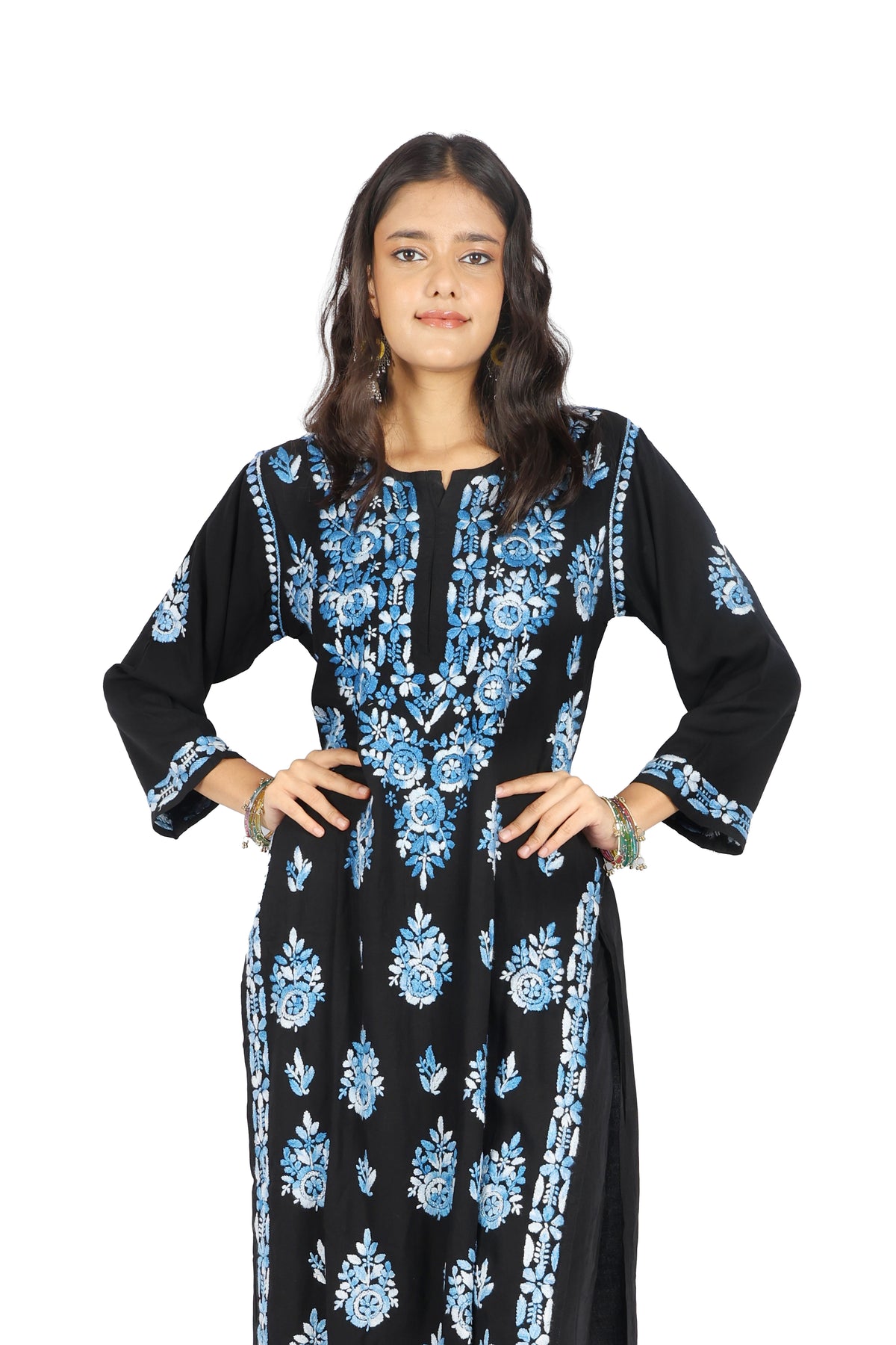 Noor Black/Blue Kurta Set