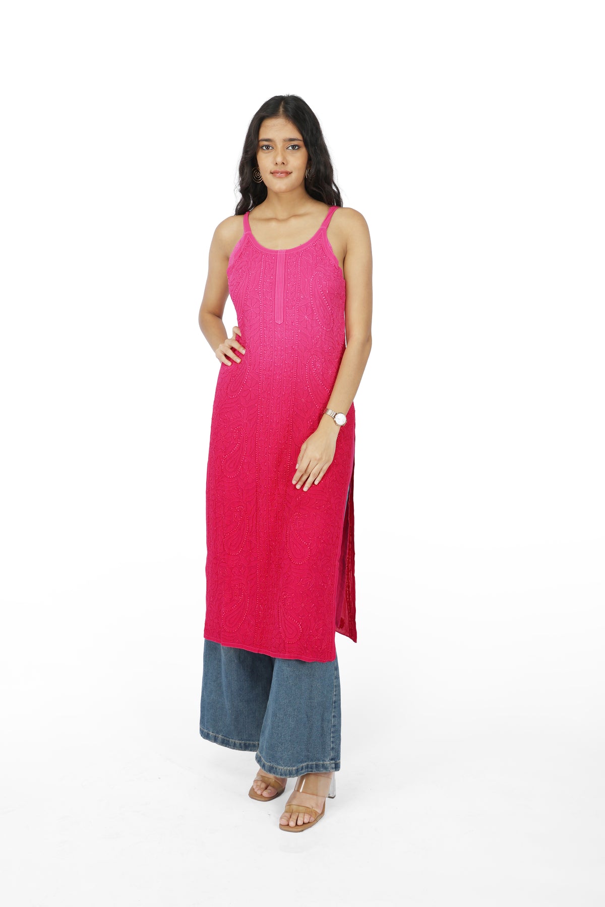 Quiet Chaos Resham Strappy Kurti