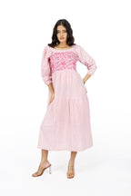 Desi Noir Floral Pink Dress