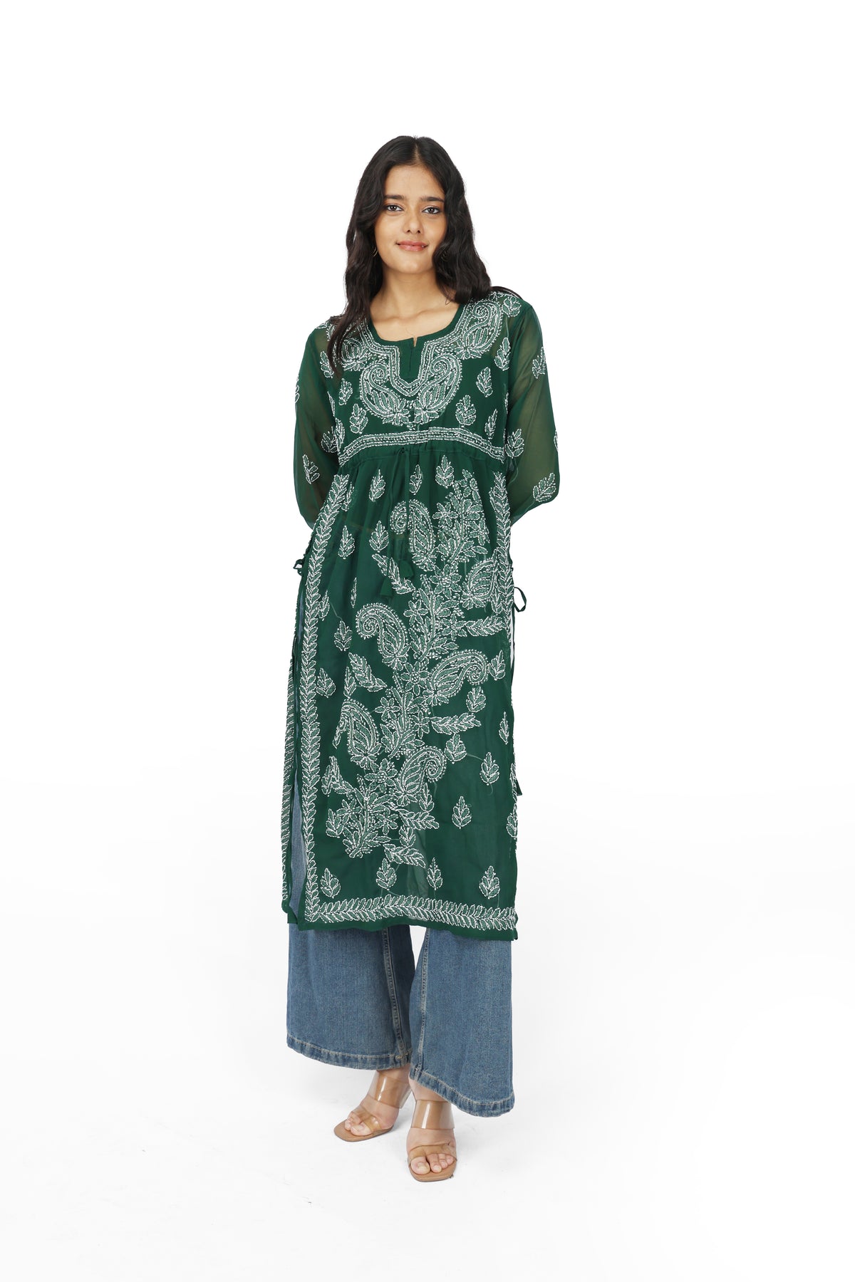 Sakhiyan Forest Green Kurta