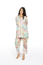 Nargis Purple Printed Cord Set