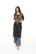Chikan 404 Black Booti Kurti