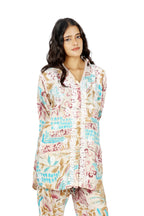 Nargis Purple Printed Cord Set