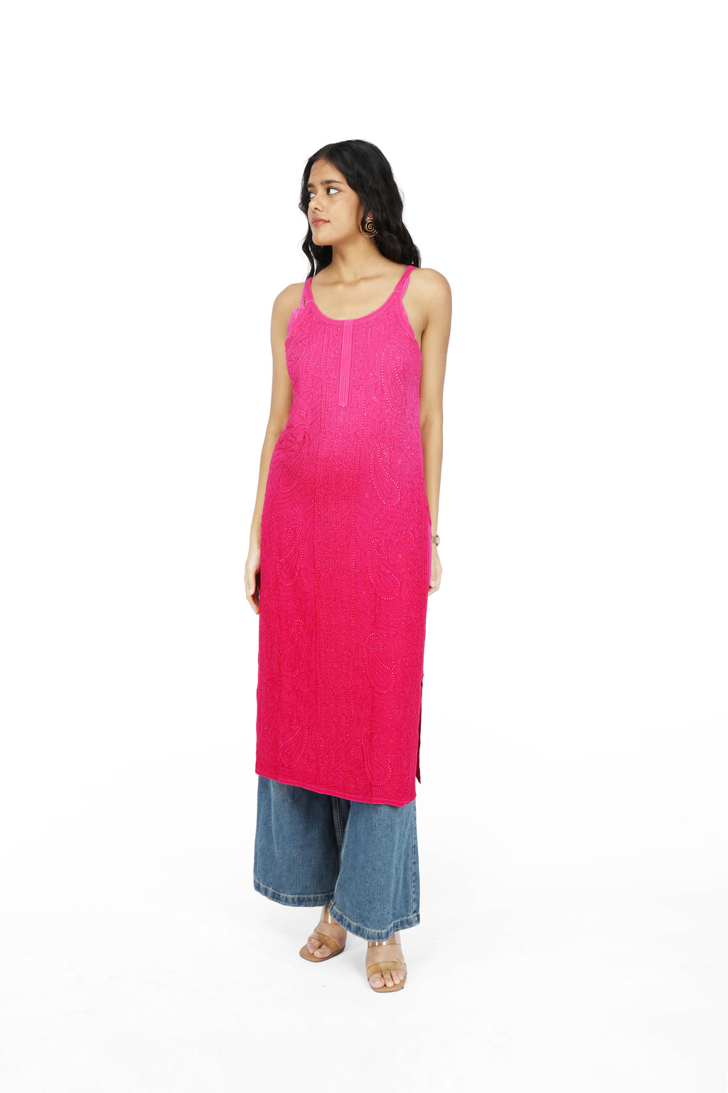 Quiet Chaos Resham Strappy Kurti