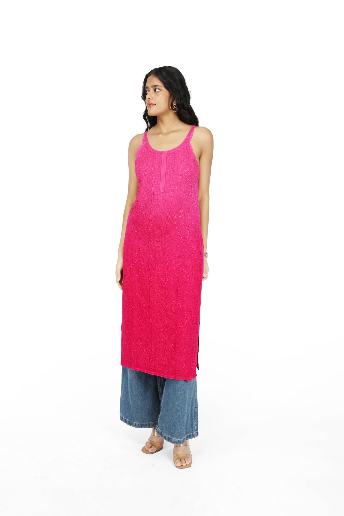 Quiet Chaos Resham Strappy Kurti