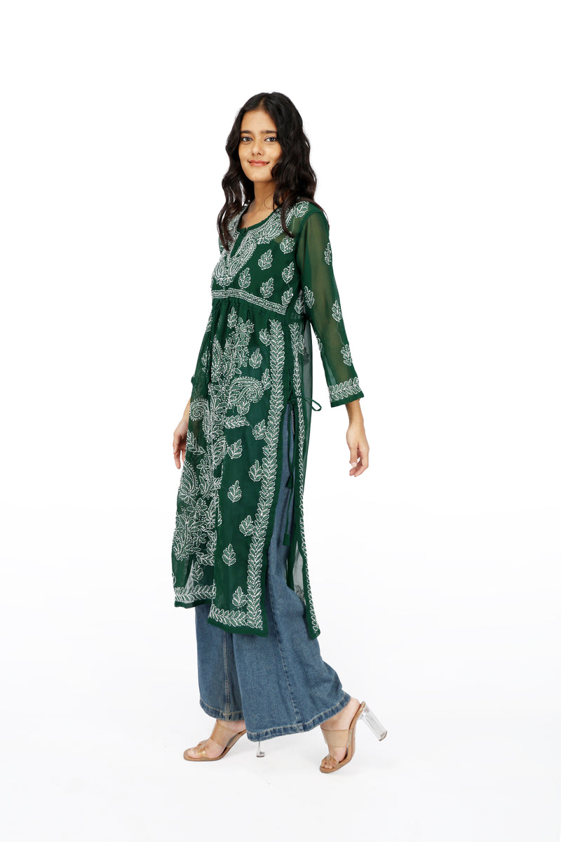 Sakhiyan Forest Green Kurta