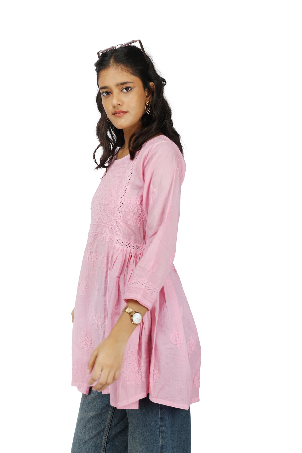 Divya Pink Bakhia Top