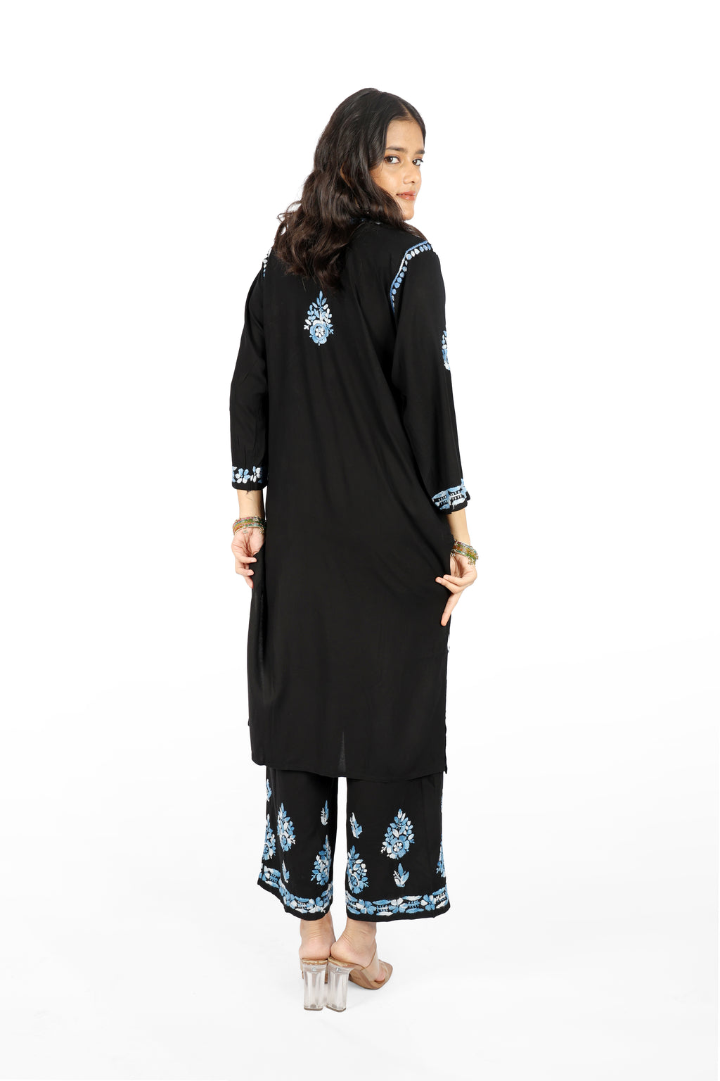 Noor Black/Blue Kurta Set