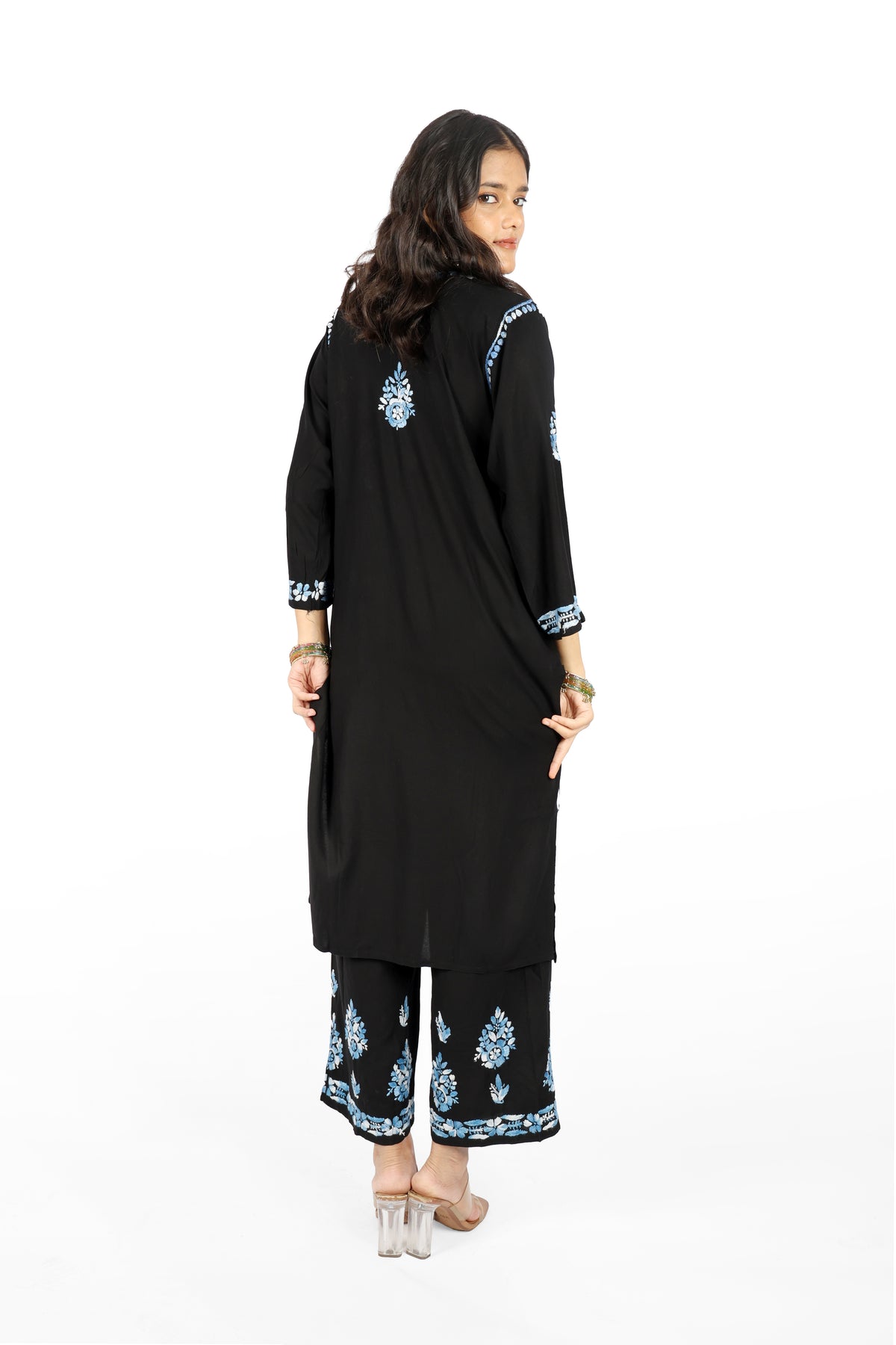 Noor Black/Blue Kurta Set