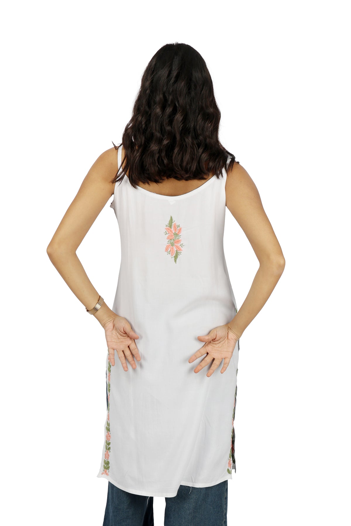 Rang Strappy Rayon Kurti