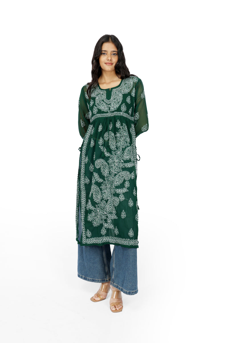 Sakhiyan Forest Green Kurta