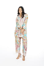 Nargis Purple Printed Cord Set