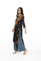 Chikan 404 Black Booti Kurti