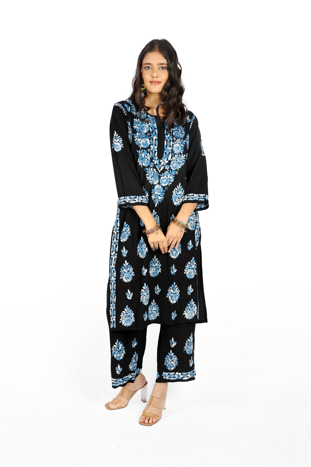 Noor Black/Blue Kurta Set