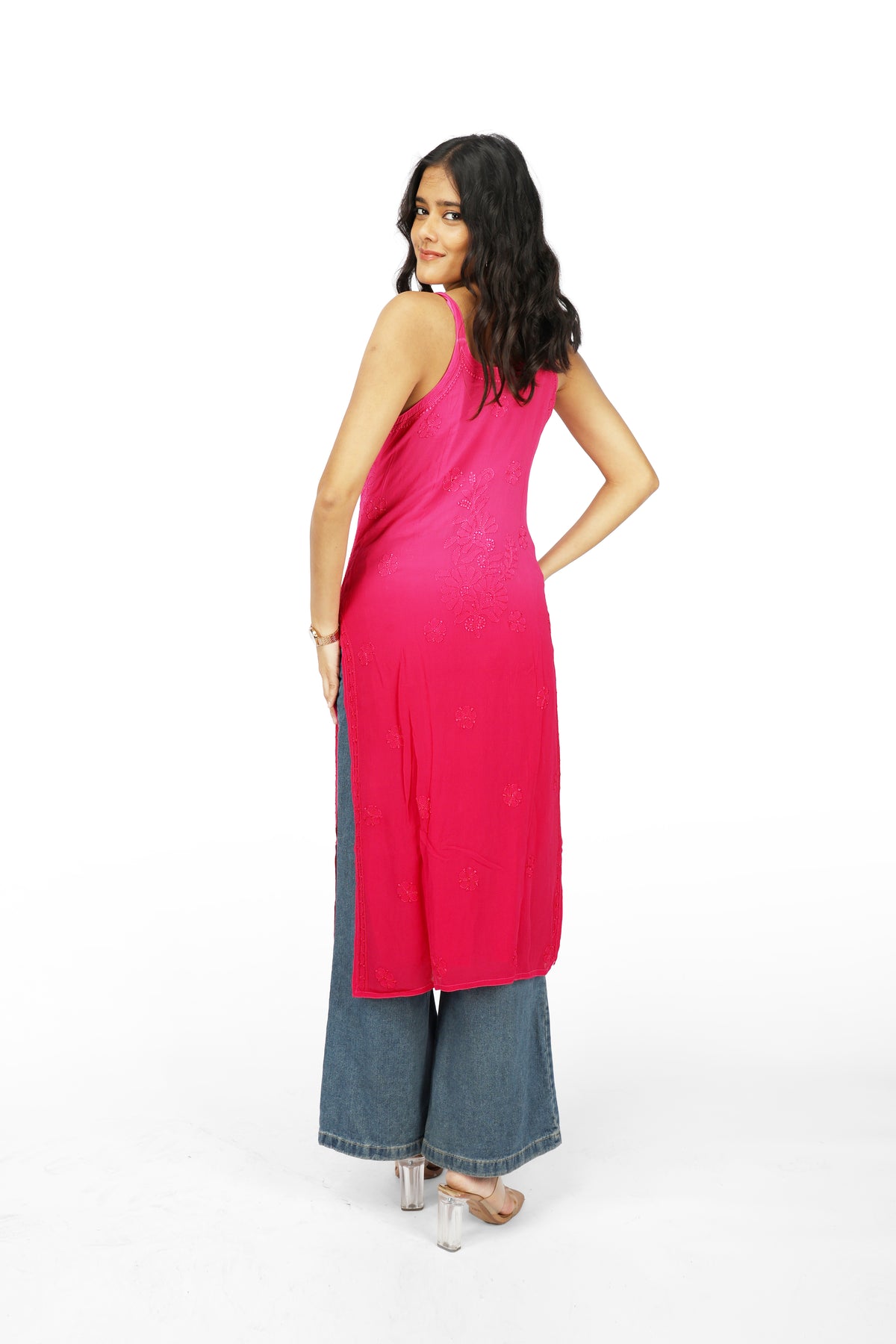 Quiet Chaos Resham Strappy Kurti