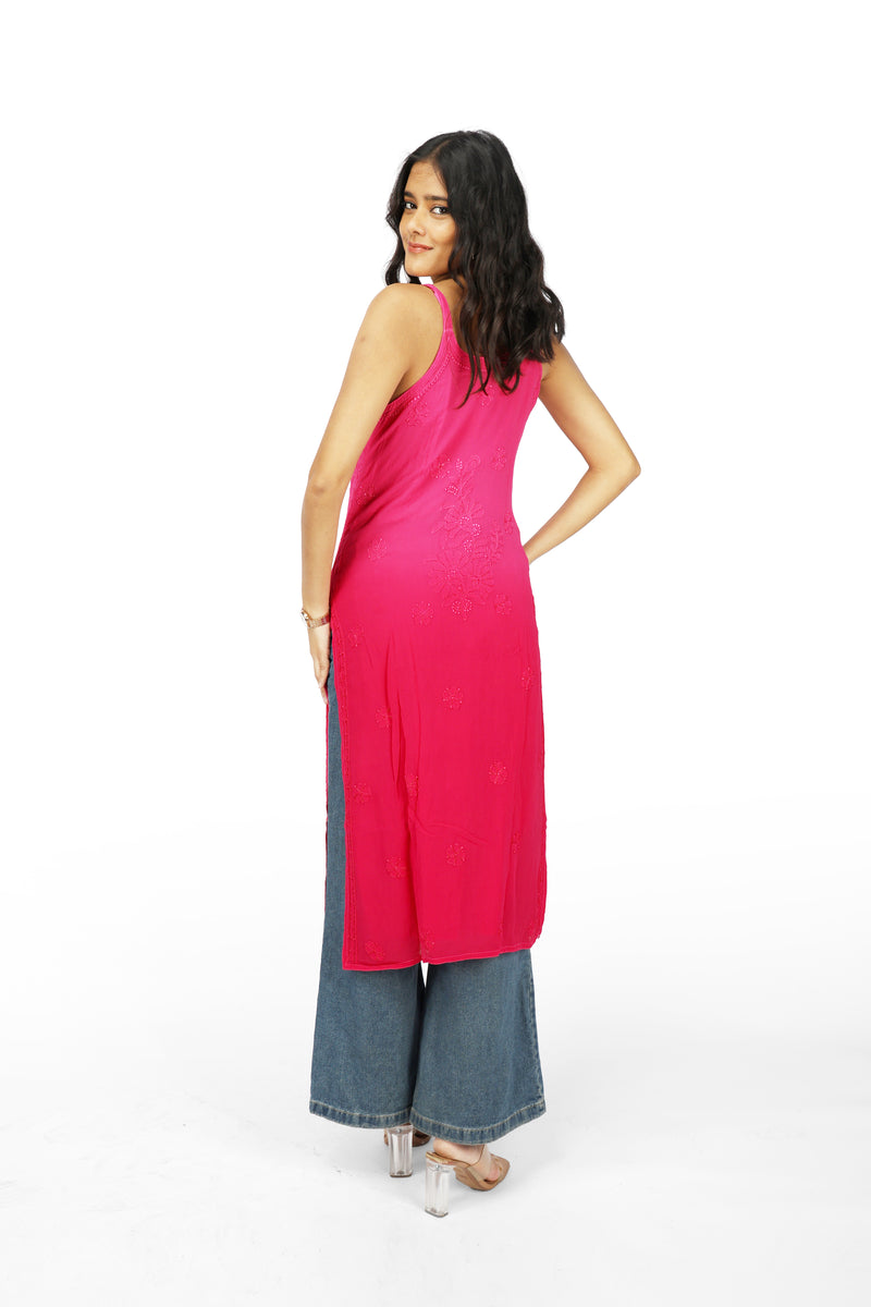 Quiet Chaos Resham Strappy Kurti
